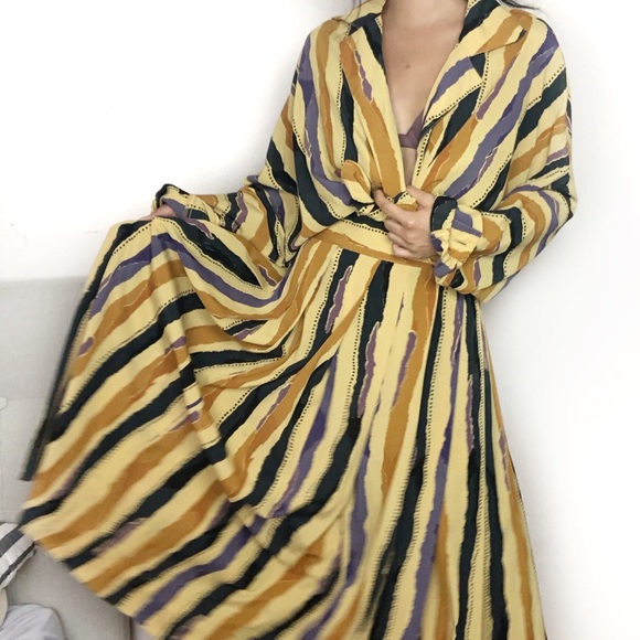 yellow striped two piece set